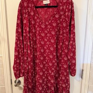 Universal Thread Burgundy Floral Dress